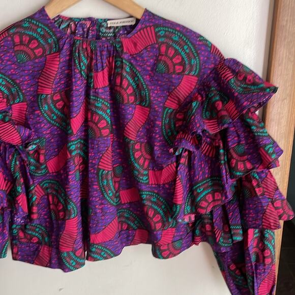 Ulla Johnson Tulia Printed Cotton Top In Purple - Picture 4 of 16